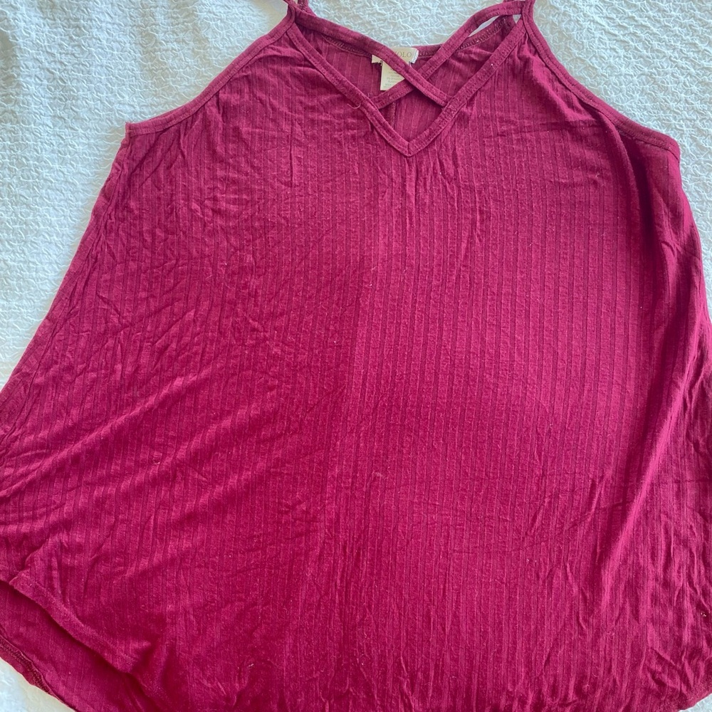 Dark red cami